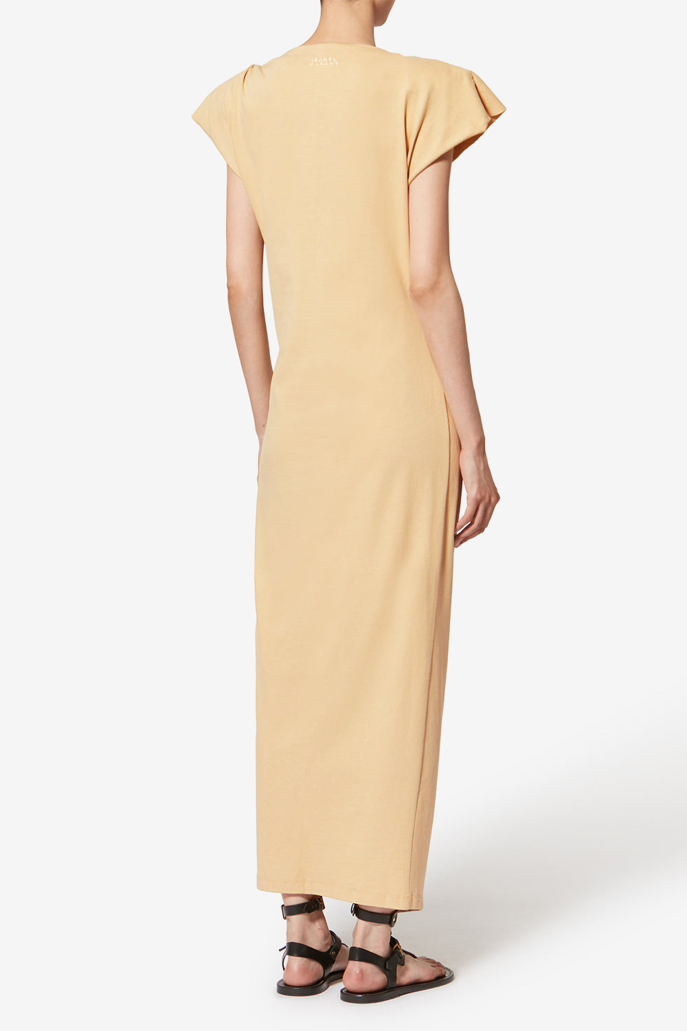Nadela cotton jersey dress - Dusky yellow - Woman - 4