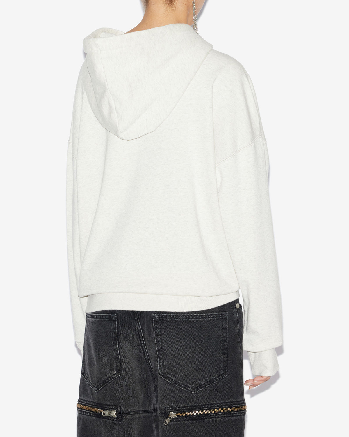 Sudadera con capucha oversize mansel Woman Crudo 3