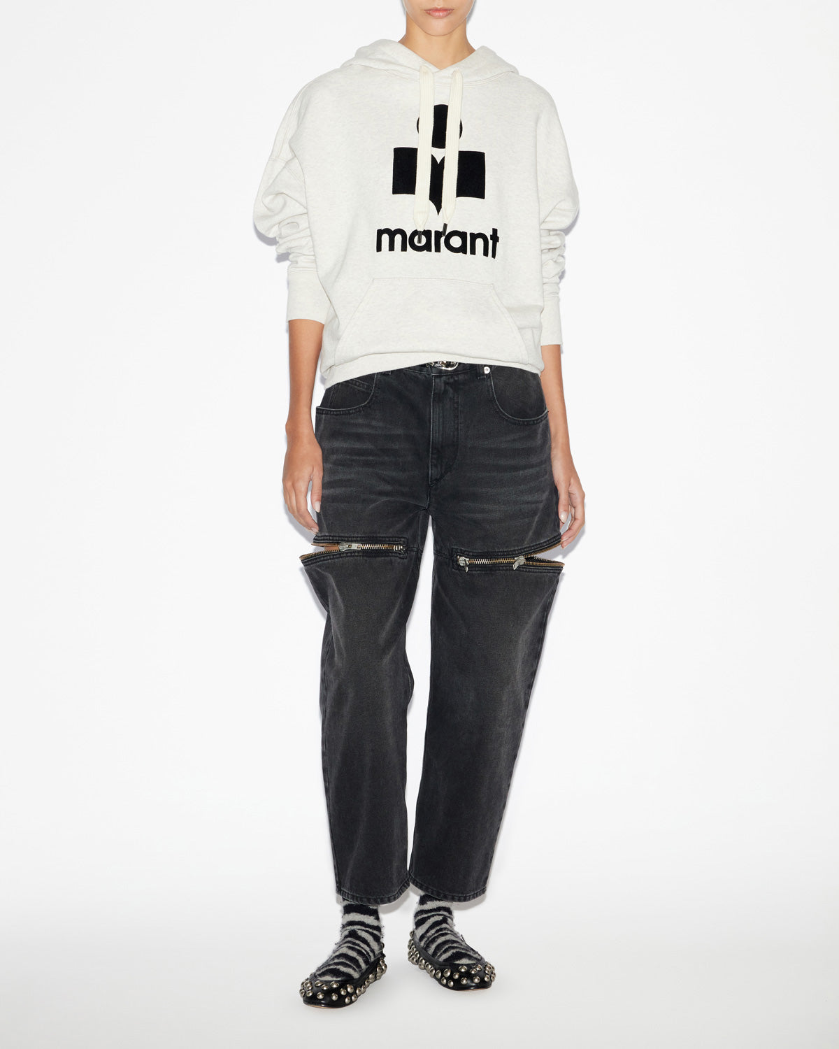Sudadera con capucha oversize mansel Woman Crudo 4