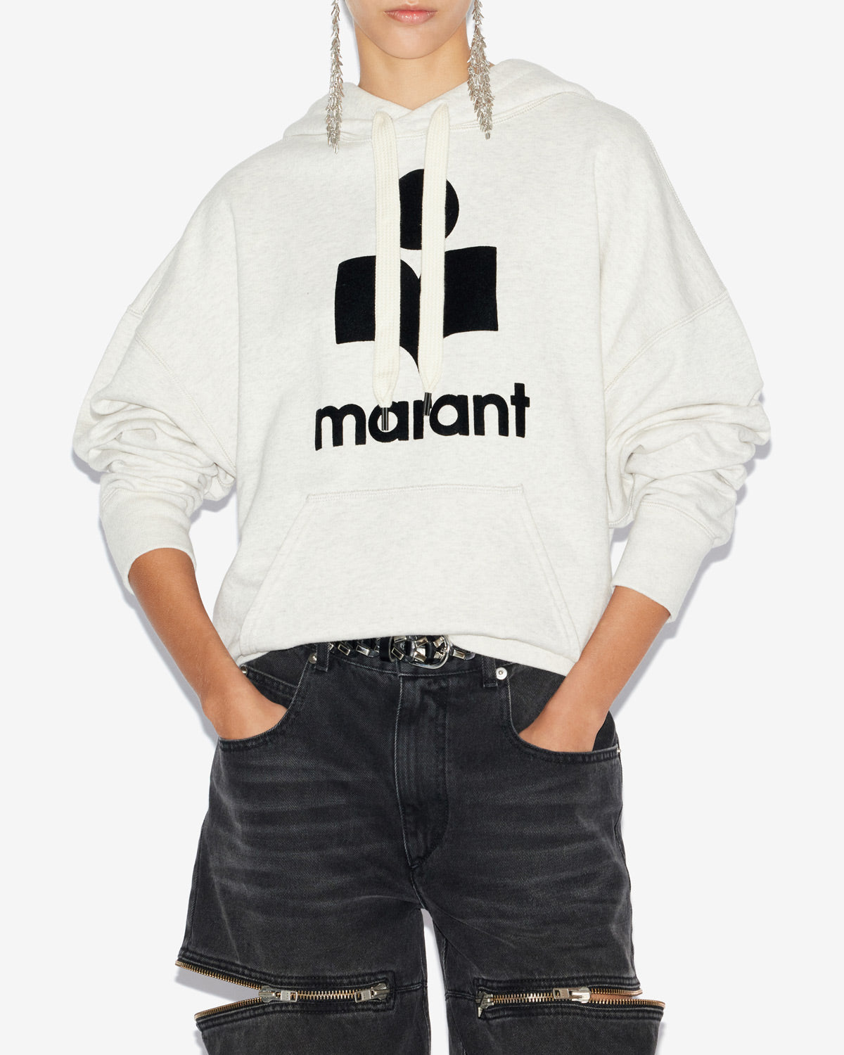 Sudadera con capucha oversize mansel Woman Crudo 5