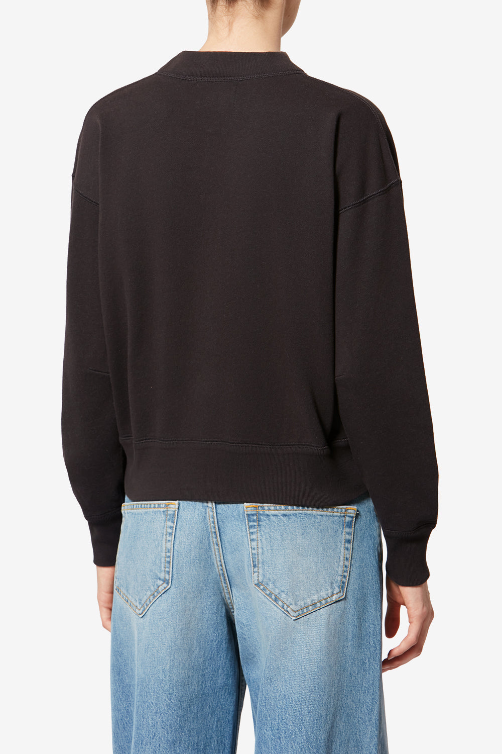 Mody cotton sweatshirt with logo - Black - Woman - 9