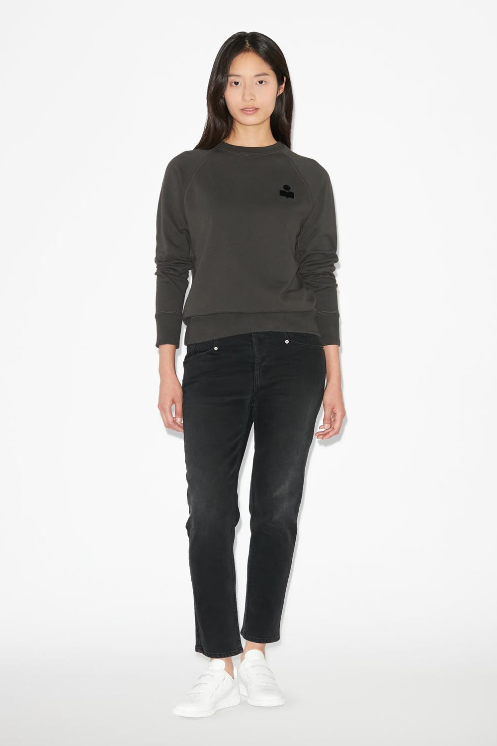 Milla cotton logo sweatshirt - Black - Woman - 2