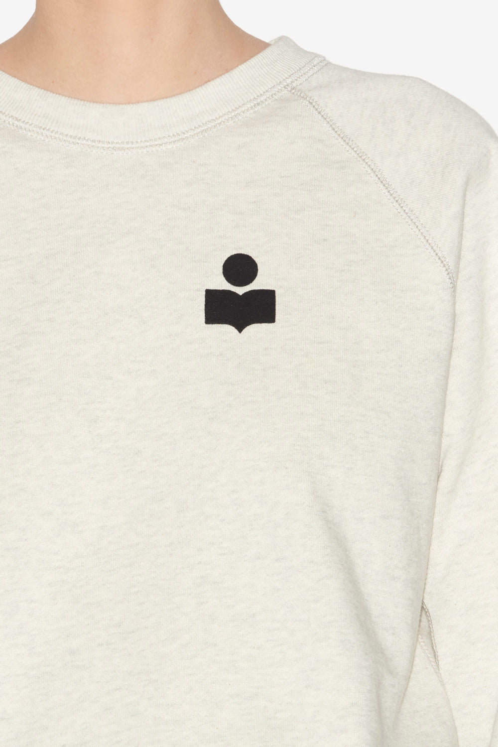 Sweatshirt à logo en coton milla - Écru - Woman - 5