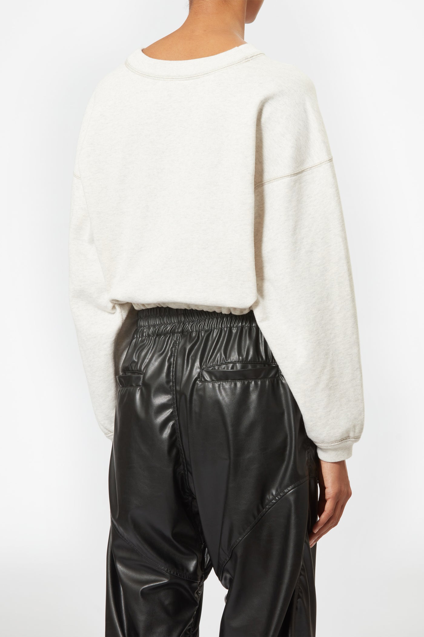 Sweatshirt court à logo margo en coton - Écru - Woman - 5