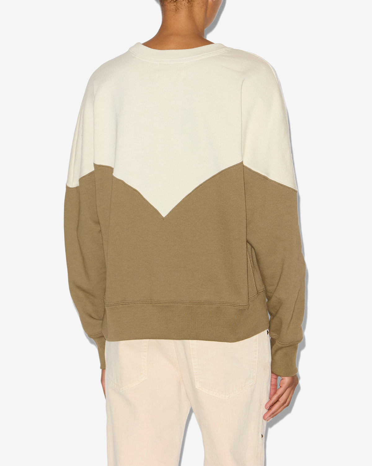 Felpa houston Woman Ecru-dark khaki 3