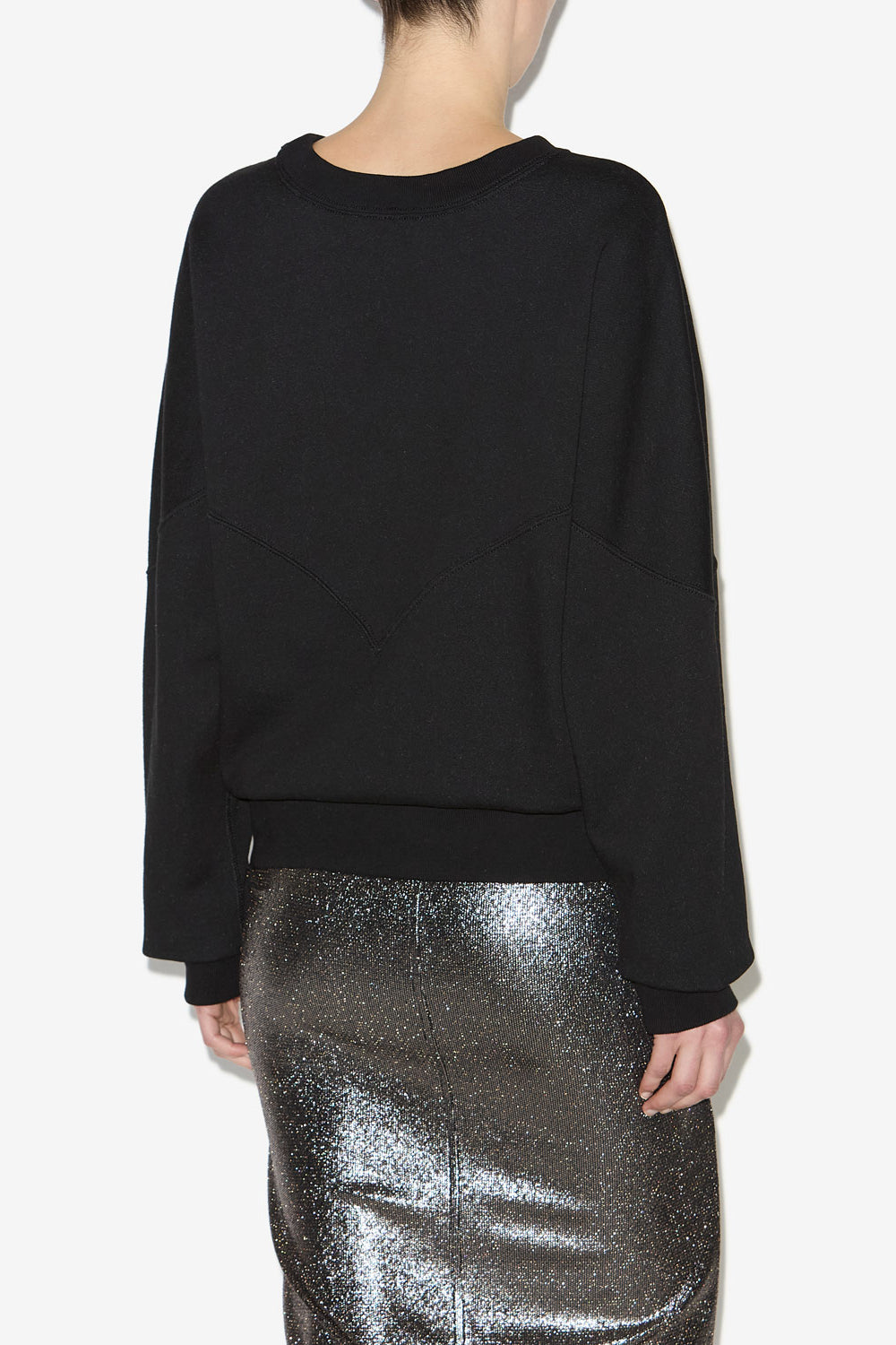 Houston cotton sweatshirt with logo - Black - Woman - 5