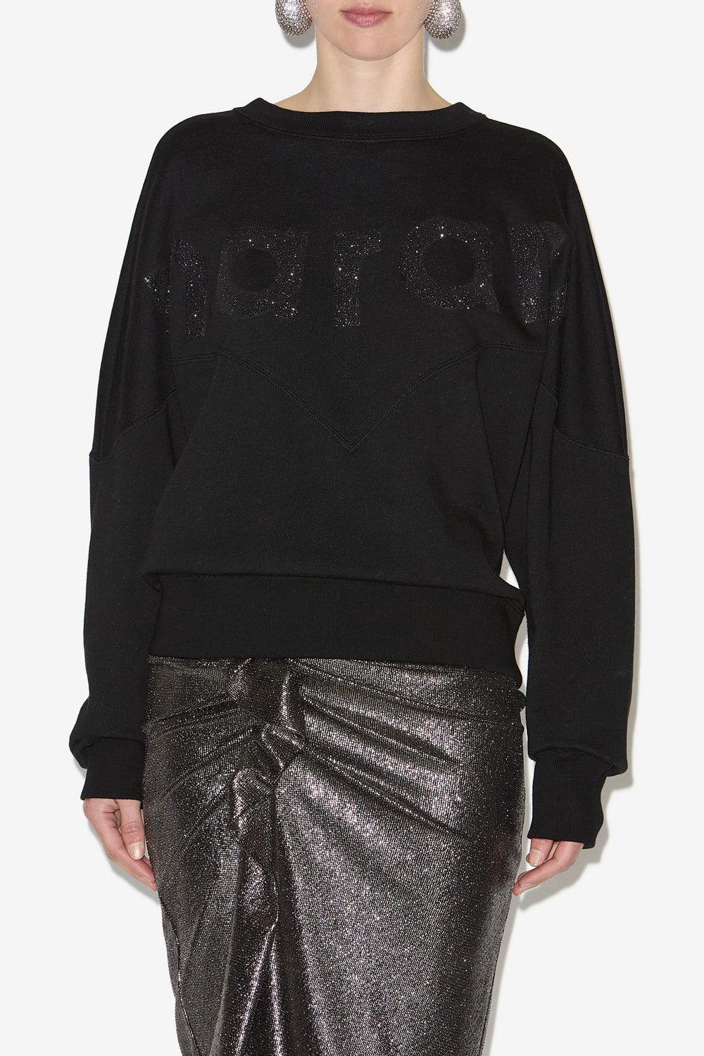 Houston cotton sweatshirt with logo - Black - Woman - 4