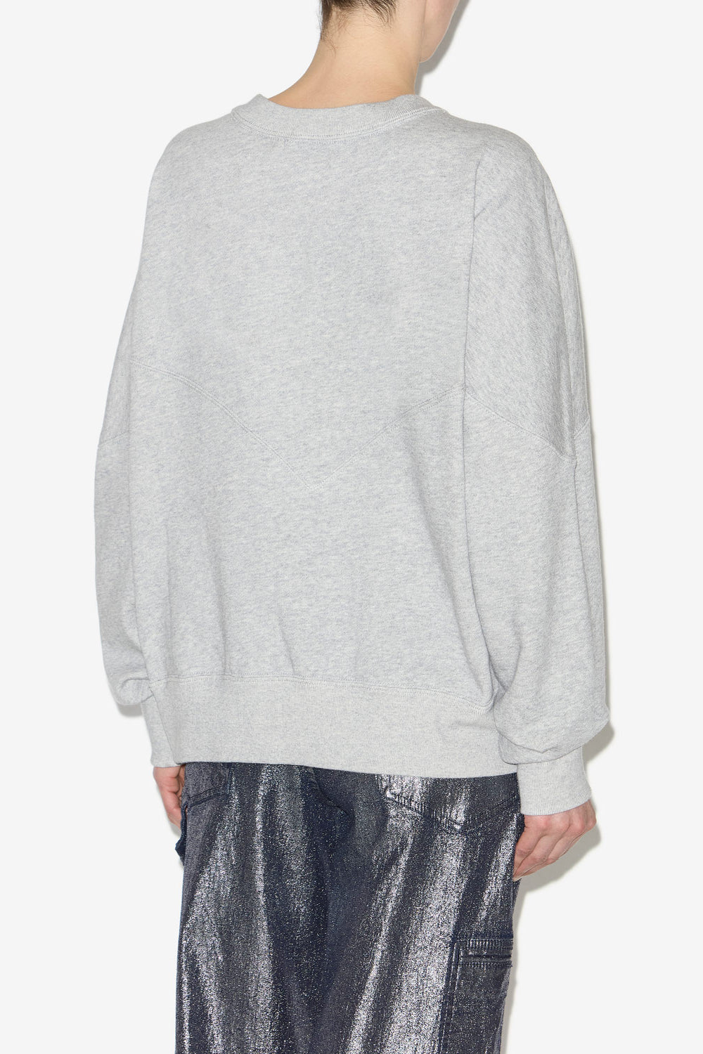 Houston cotton sweatshirt with logo - Gray-silver - Woman - 5