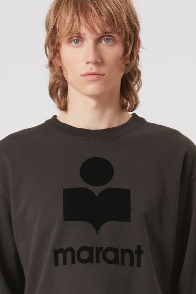 Sweatshirt en jersey à logo brodé mikoy - Noir délavé - Man - 3