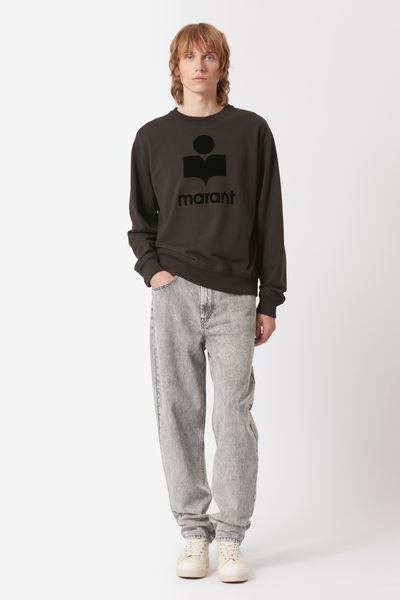 Sweatshirt en jersey à logo brodé mikoy - Noir délavé - Man - 2