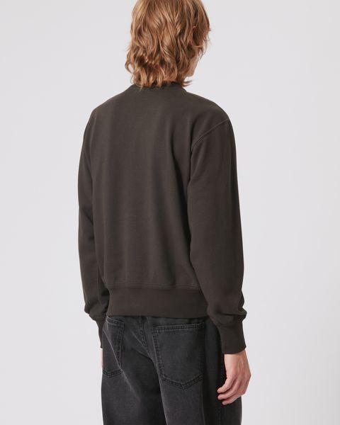 Mike felpa in cotone Man Nero lavato 3