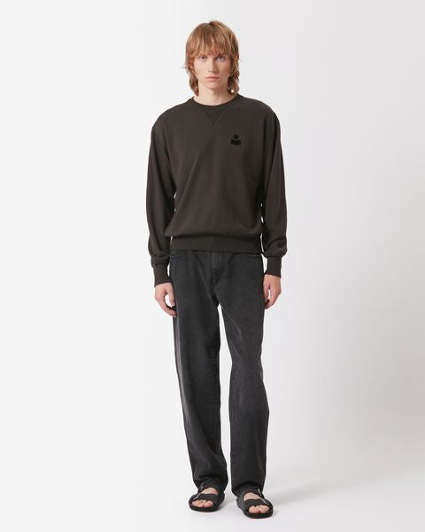 Mike felpa in cotone Man Nero lavato 4