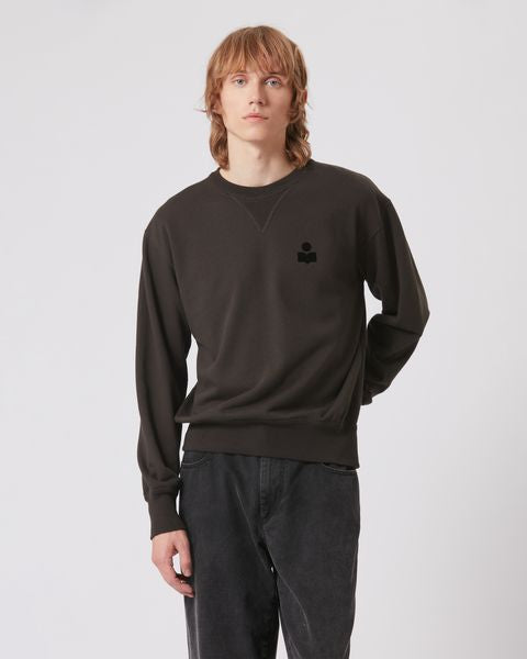 Mike felpa in cotone Man Nero lavato 5