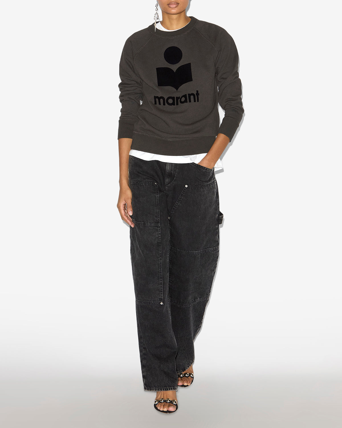 Sweatshirt millyny Woman Schwarz gewaschen 3