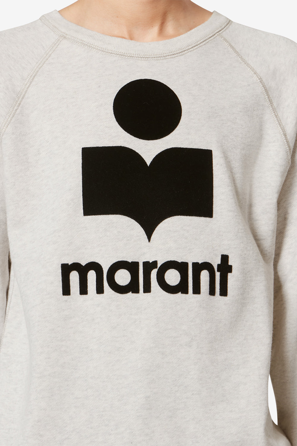 Millyny cotton sweatshirt with logo - Ecru - Woman - 3