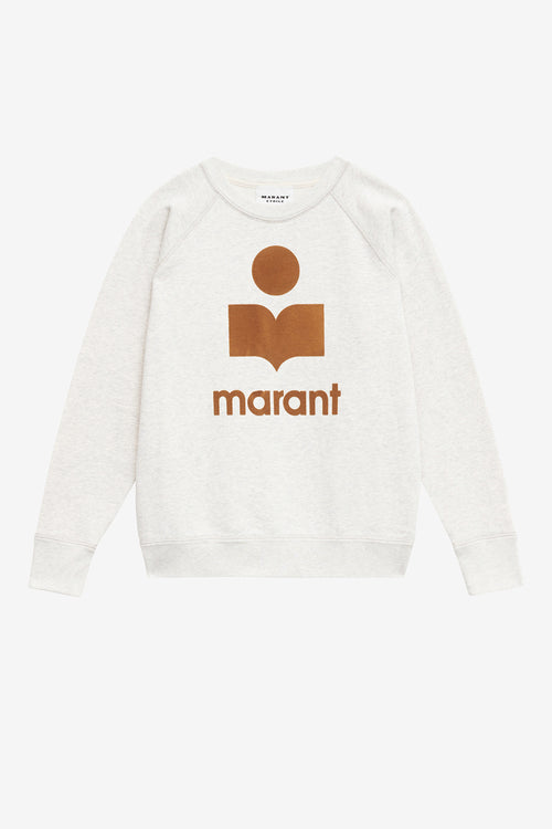 Sudadera millyny de algodón con logotipo - Ecru/camel - Woman