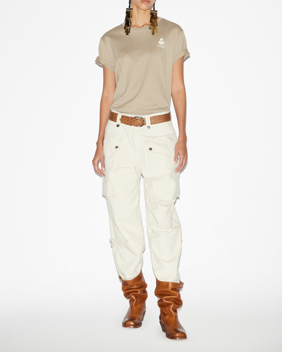 애비 티셔츠 Woman Light khaki 4