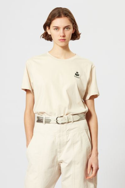 T-shirt à logo en coton aby - Beige - Woman - 5