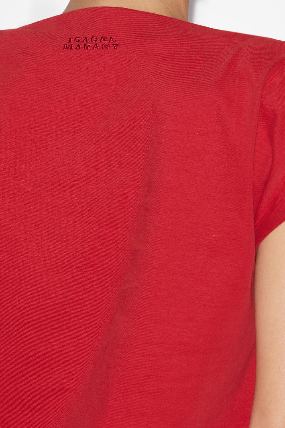 T-shirt asymétrique sebani en coton uni - Rouge - Woman - 3