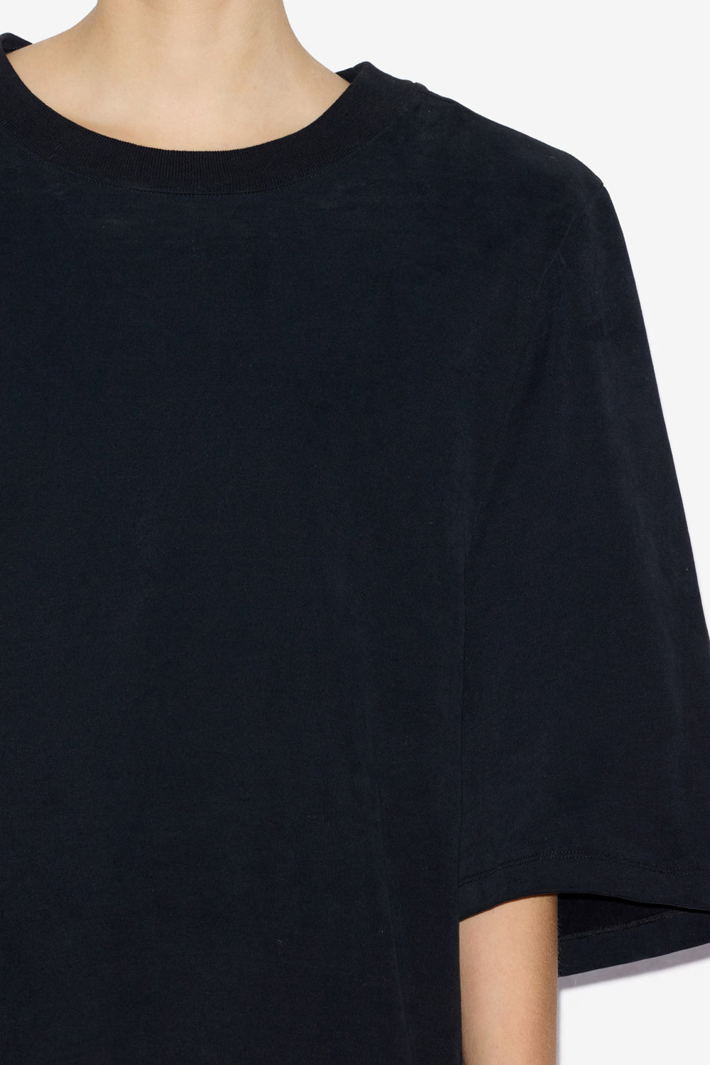 T-shirt à épaulettes en coton ben - Noir - Woman - 6