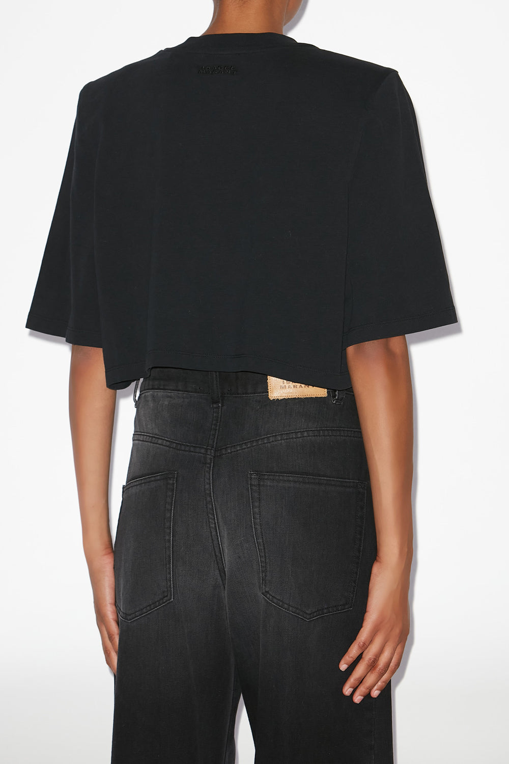 T-shirt court zaely en coton  - Noir - Woman - 10