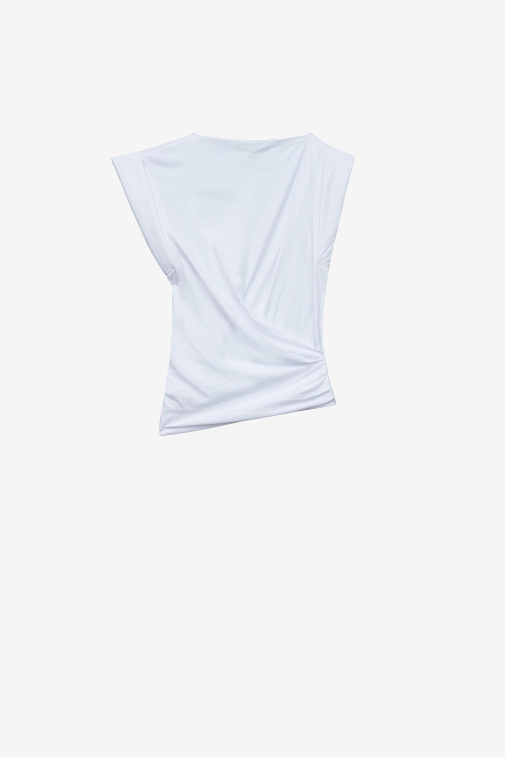 Maisan draped short-sleeve t-shirt - White - Woman - 1