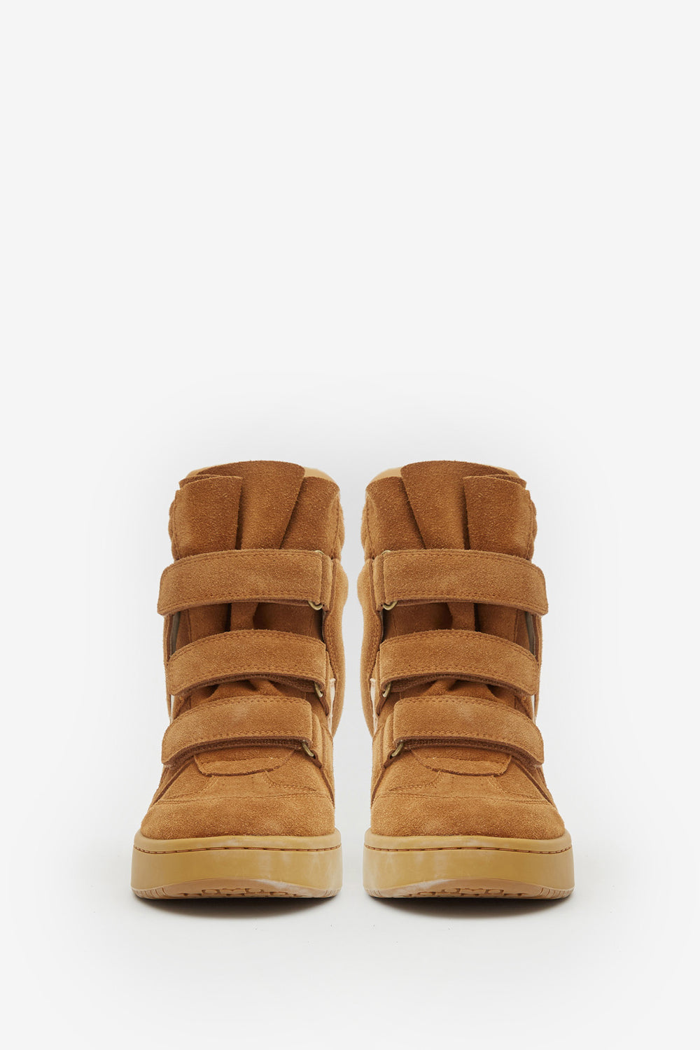 Sneakers alte con zeppa in pelle im3 - Cognac - Woman - 4