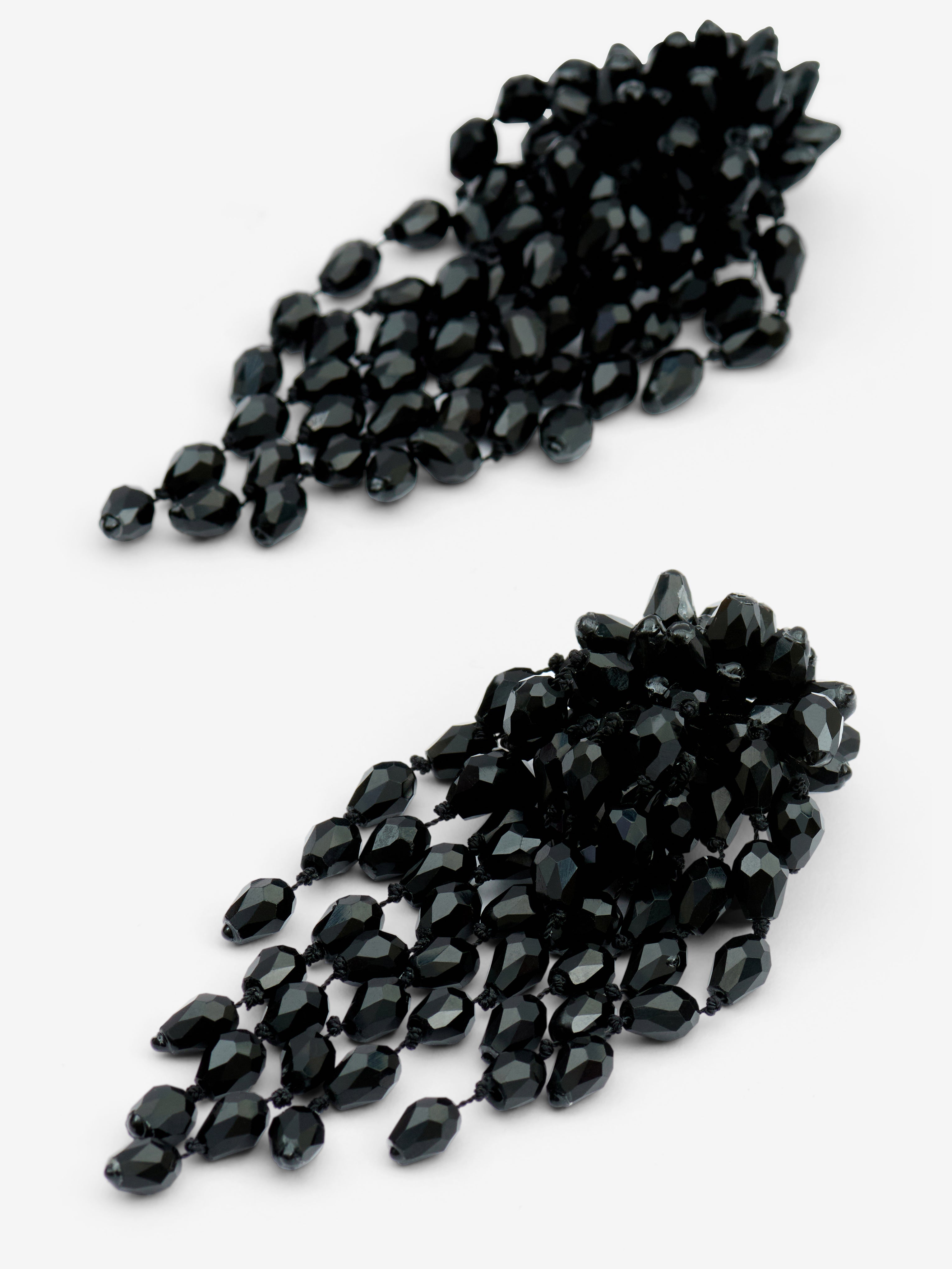 Hanabi 이어링 Woman Black and silver 1