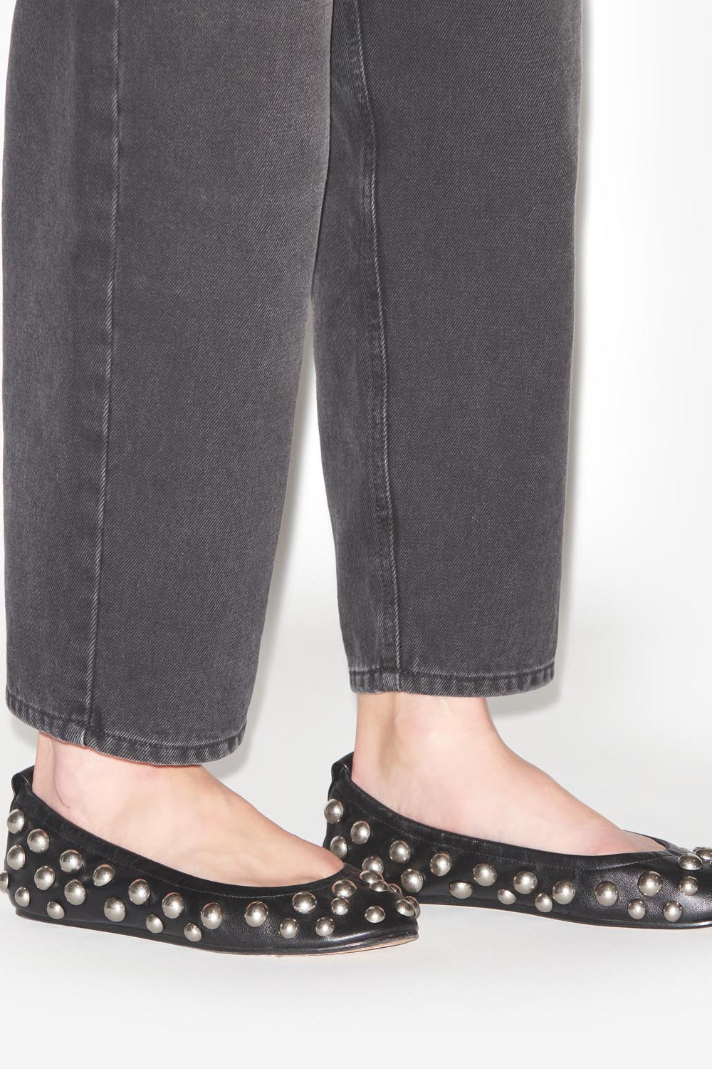 Belna studded ballet flats - Black - Woman - 5