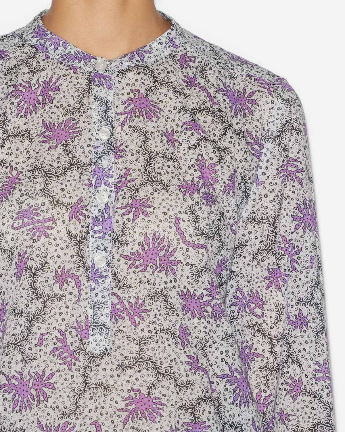 Blusa maria Woman Ecru-lilac 2