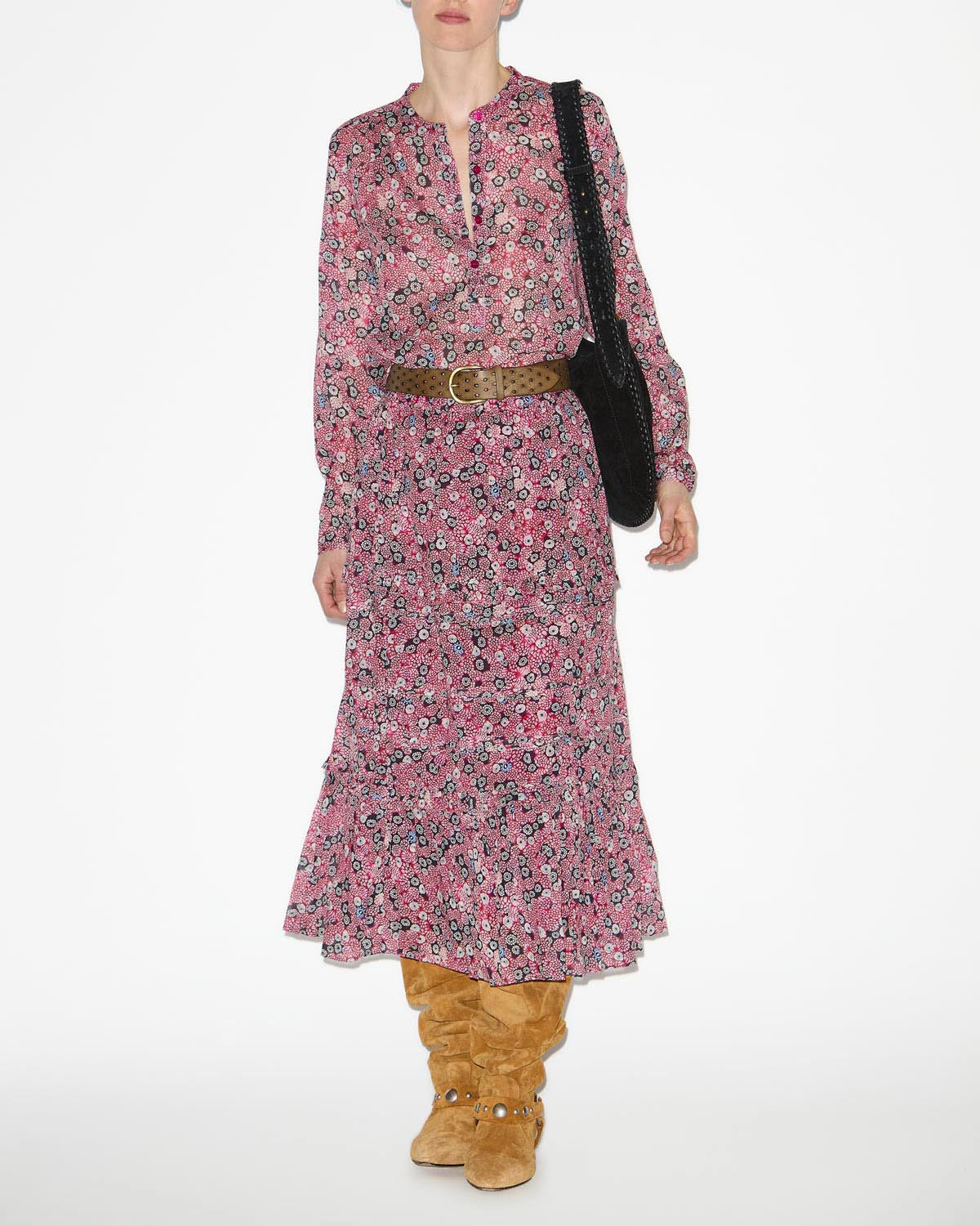 Maria blouse Woman Raspberry-black 4