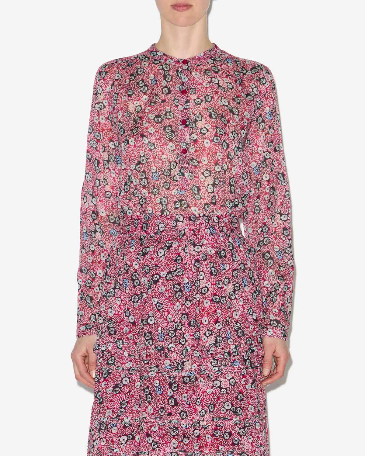 Maria blouse Woman Raspberry-black 5