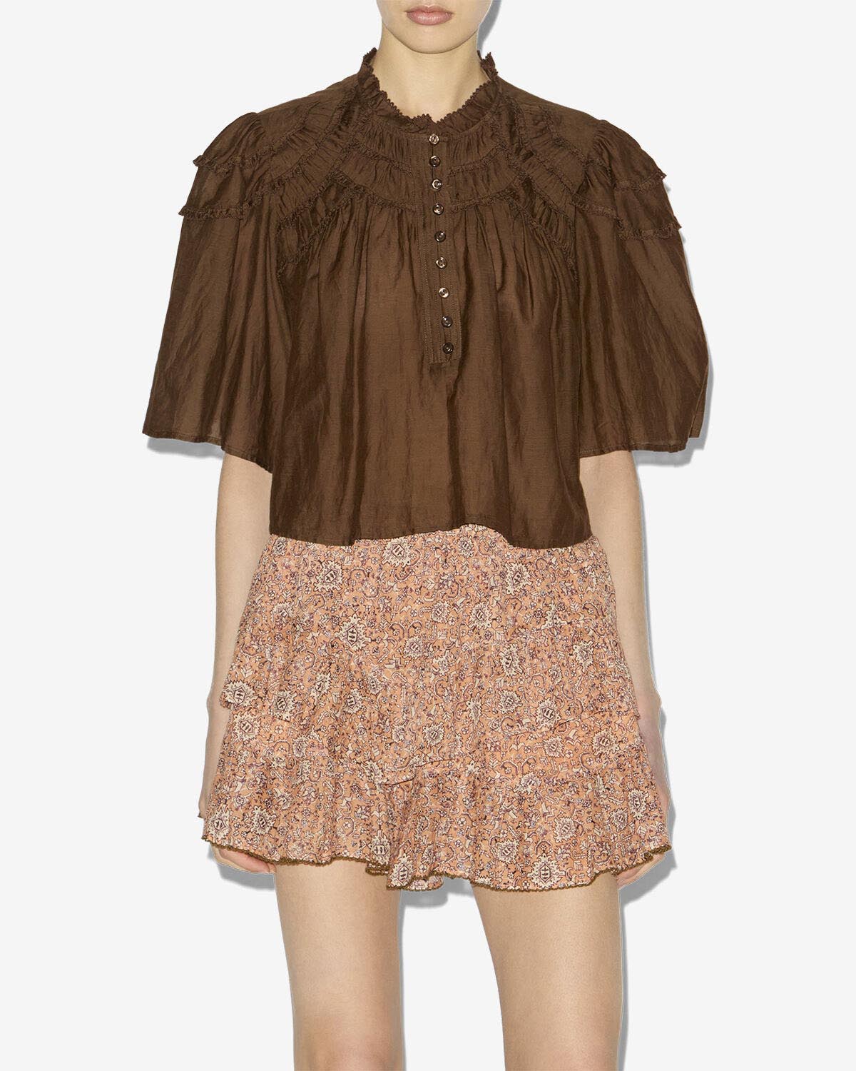 Top carmen Woman Dark khaki 2