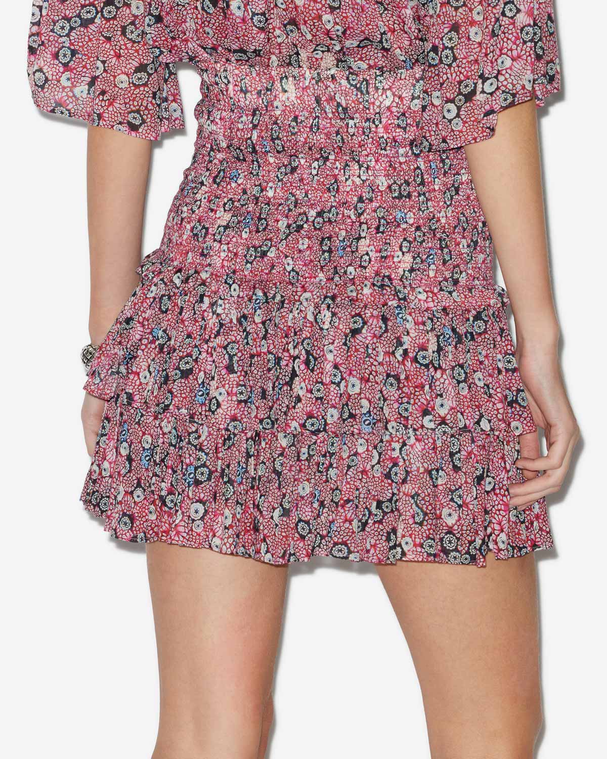 Naomi skirt Woman Raspberry-black 5