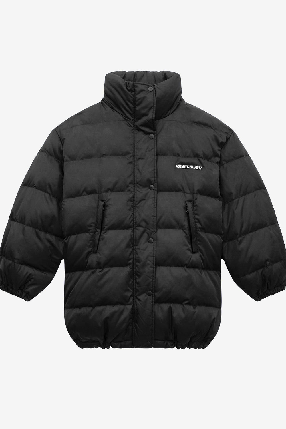 Belize plain-colored mid-length down coat - Black - Woman - 1