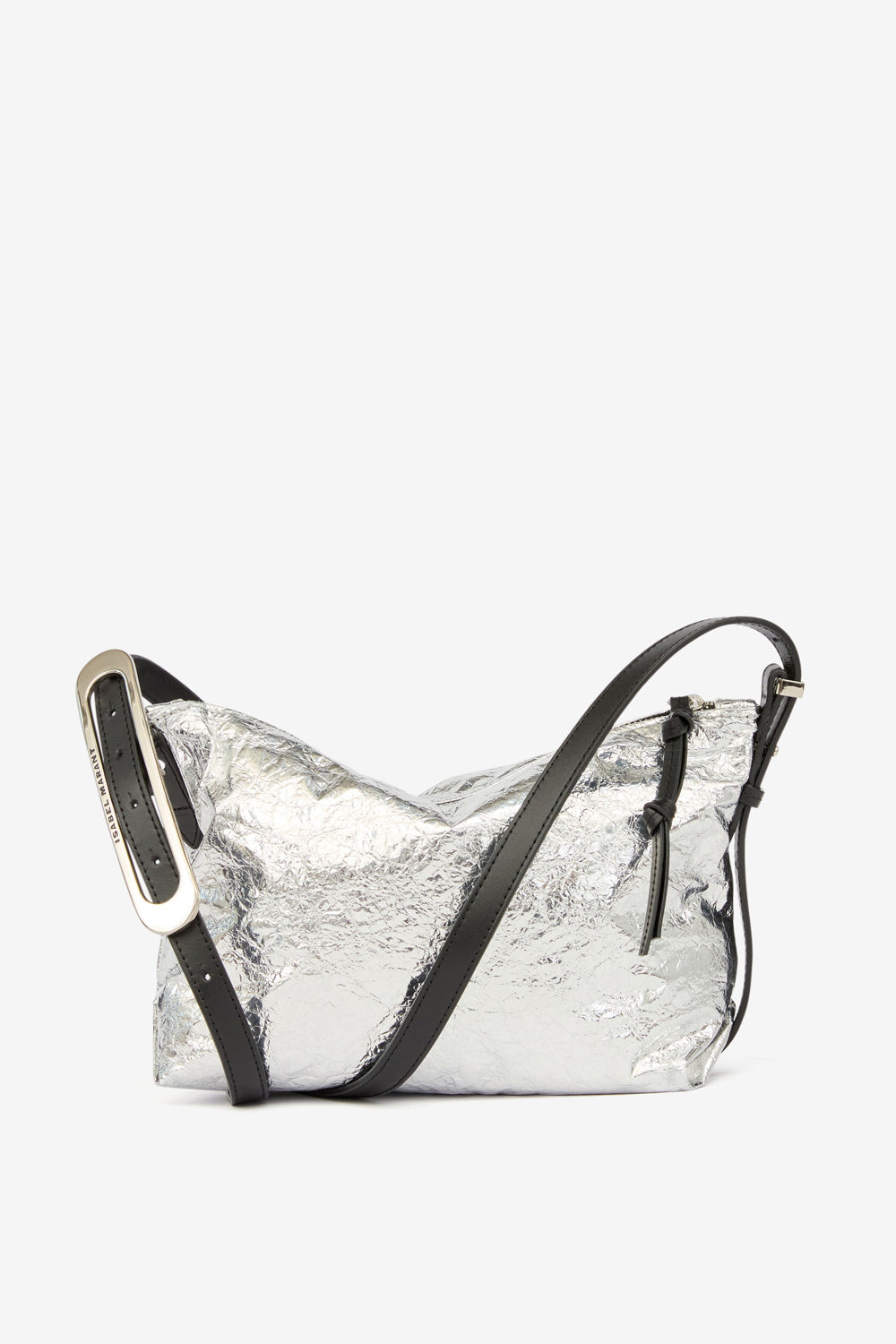 Leyden mini bag in metallic lambskin leather - Silver - Woman - 2