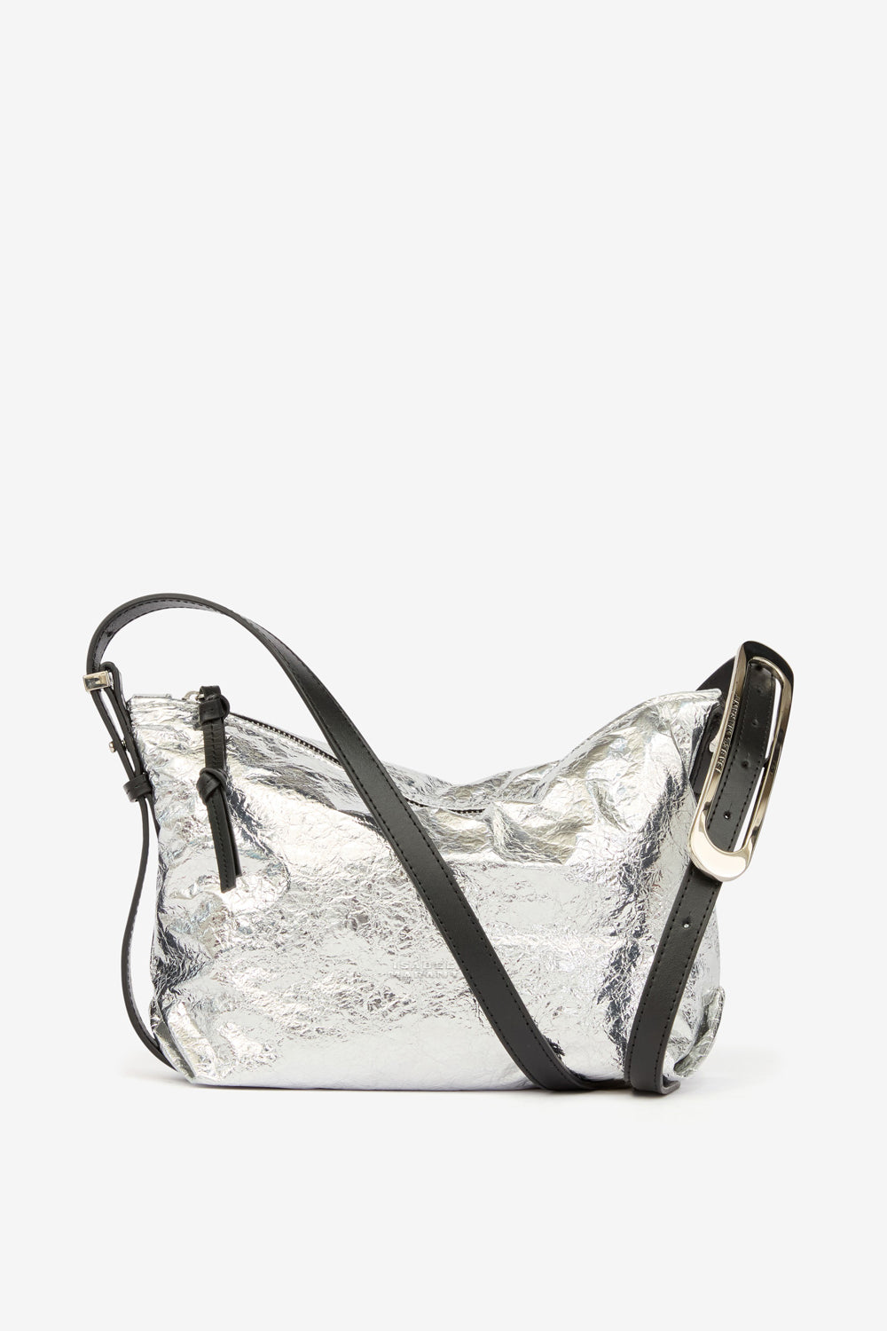 Leyden mini bag in metallic lambskin leather - Silver - Woman - 1