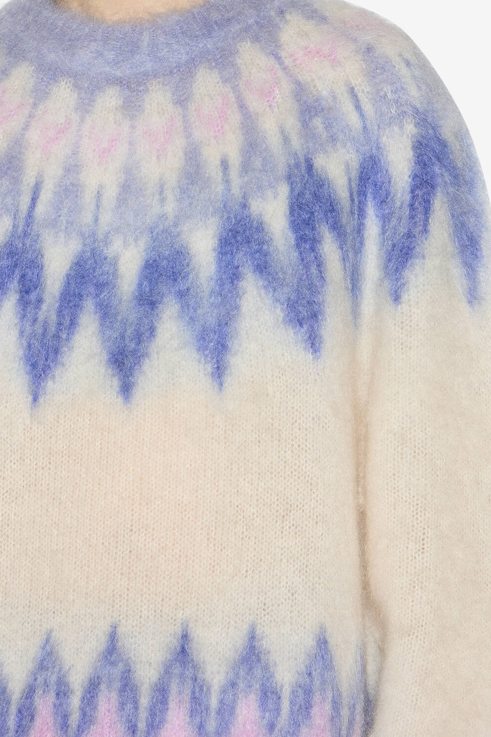 Pullover nicolas aus mohair mit „fair isle“-muster - Blau - Man - 3