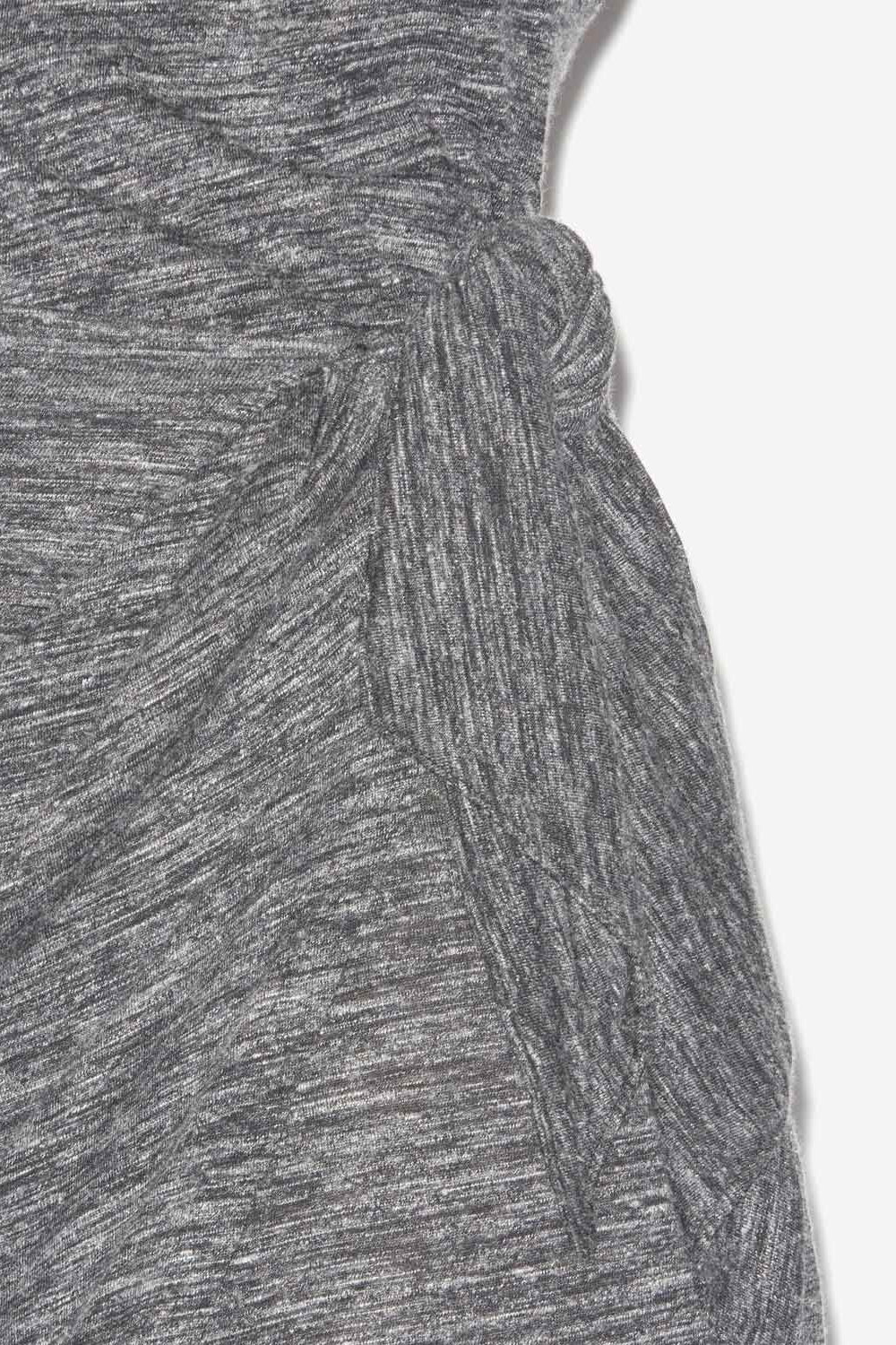 Robe lisy drapée en jersey uni - Anthracite - Woman - 3