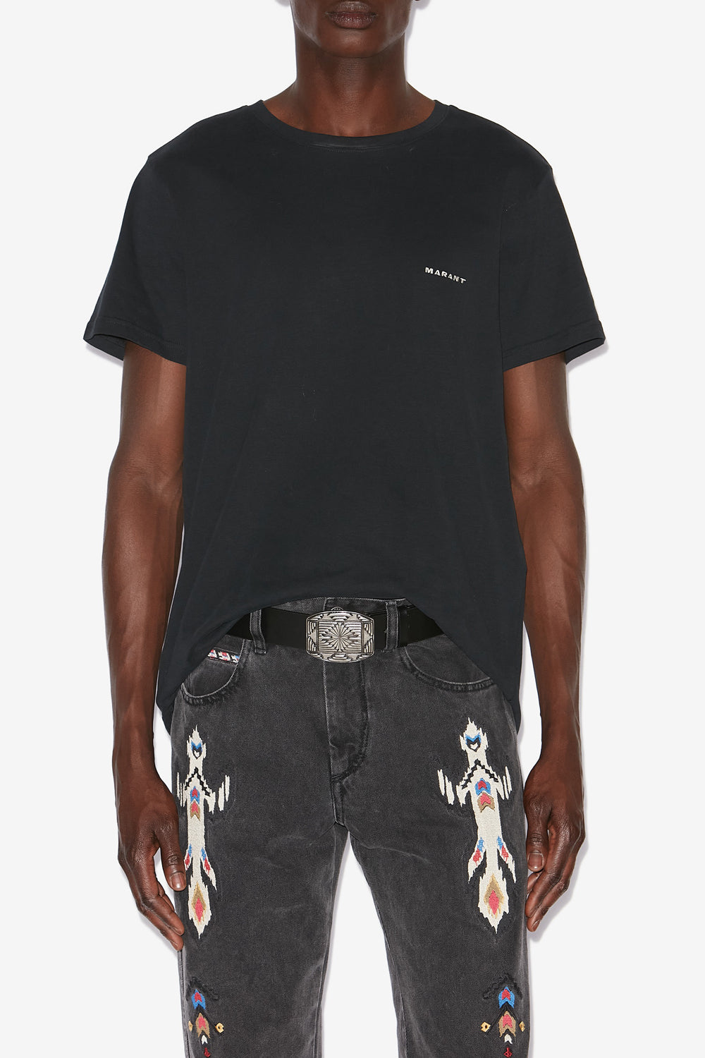 T-shirt à manches courtes en coton uni zafferh - Noir - Man - 4