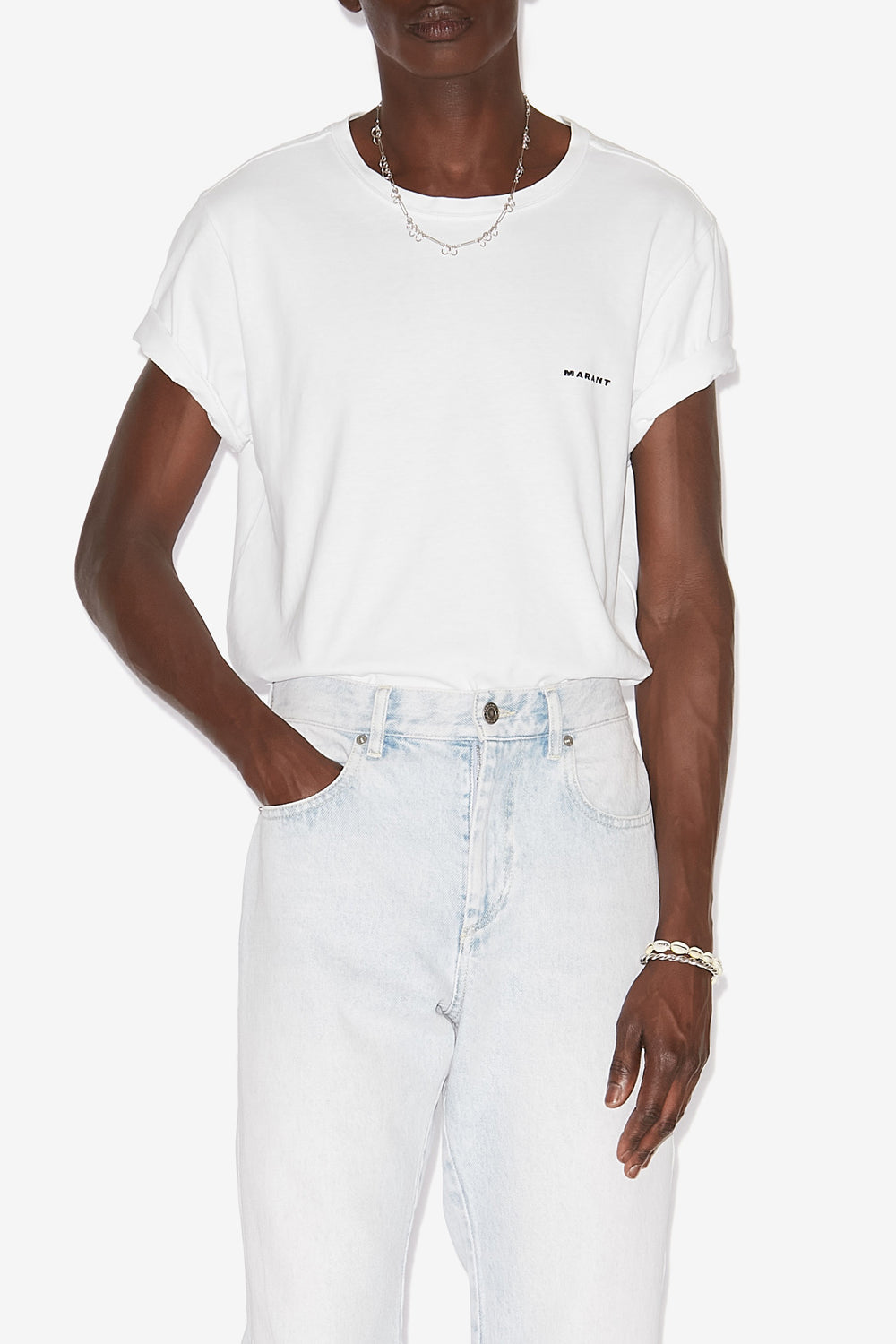 T-shirt à manches courtes en coton uni zafferh - Blanc - Man - 4