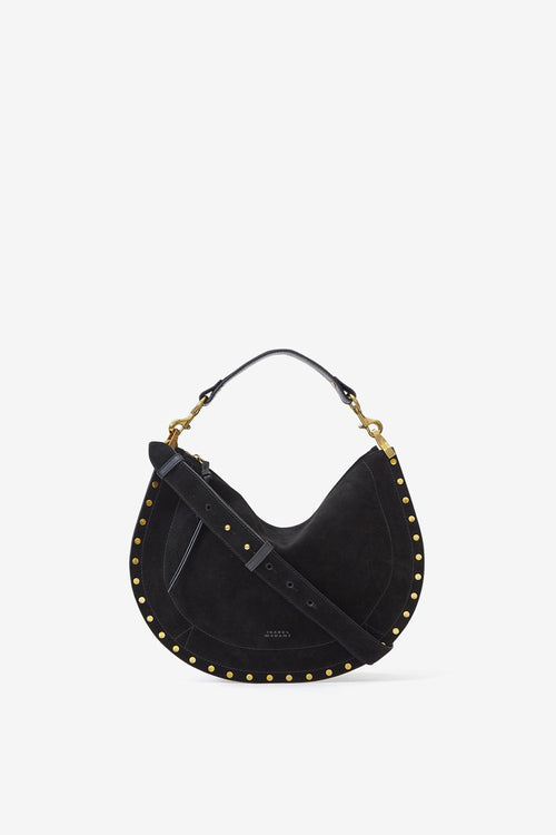 Sac oskan soft zip en cuir de veau velours - Noir - Woman