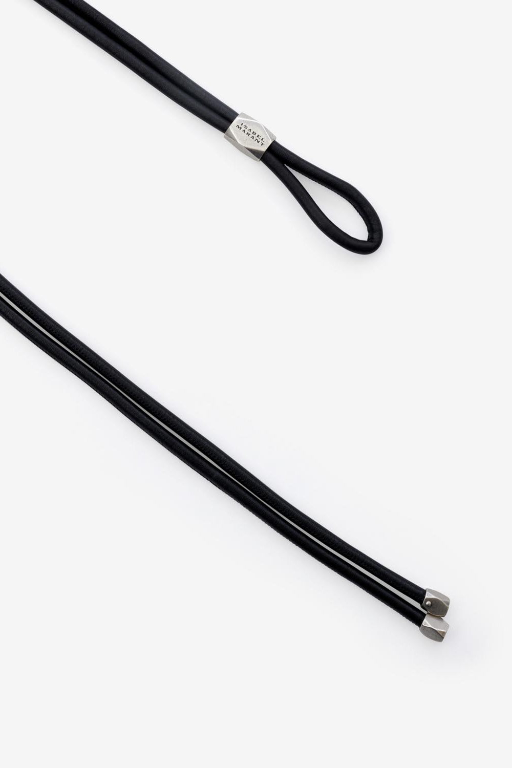 Silvia leather and metal belt - Black and silver - Woman - 4