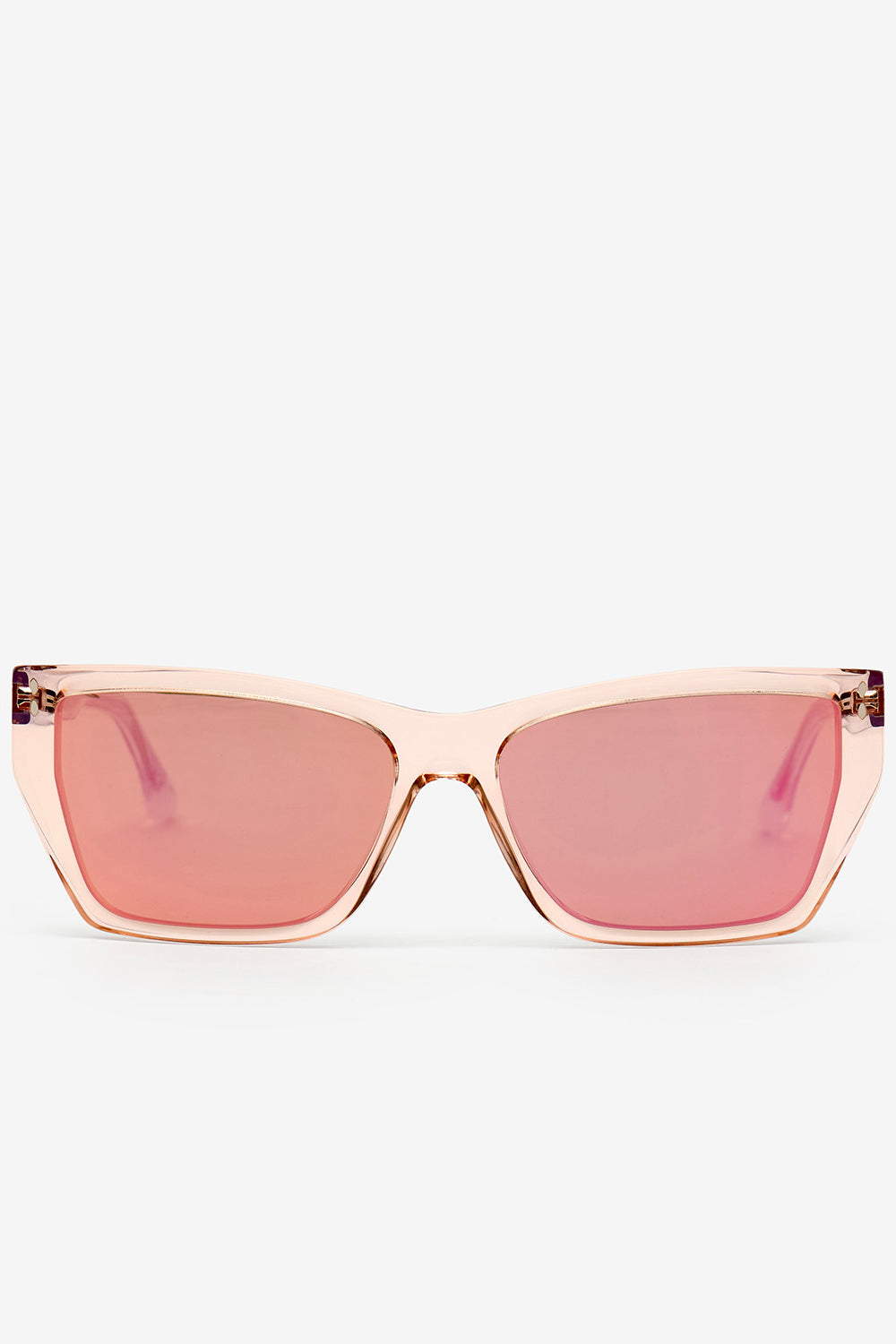Lunettes de soleil rectangulaires tessa - Rose-marron - Woman - 2