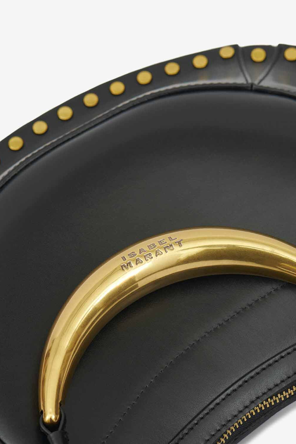 Borsa da portare a mano e a spalla in pelle di vitello naoko - Black and gold - Woman - 4