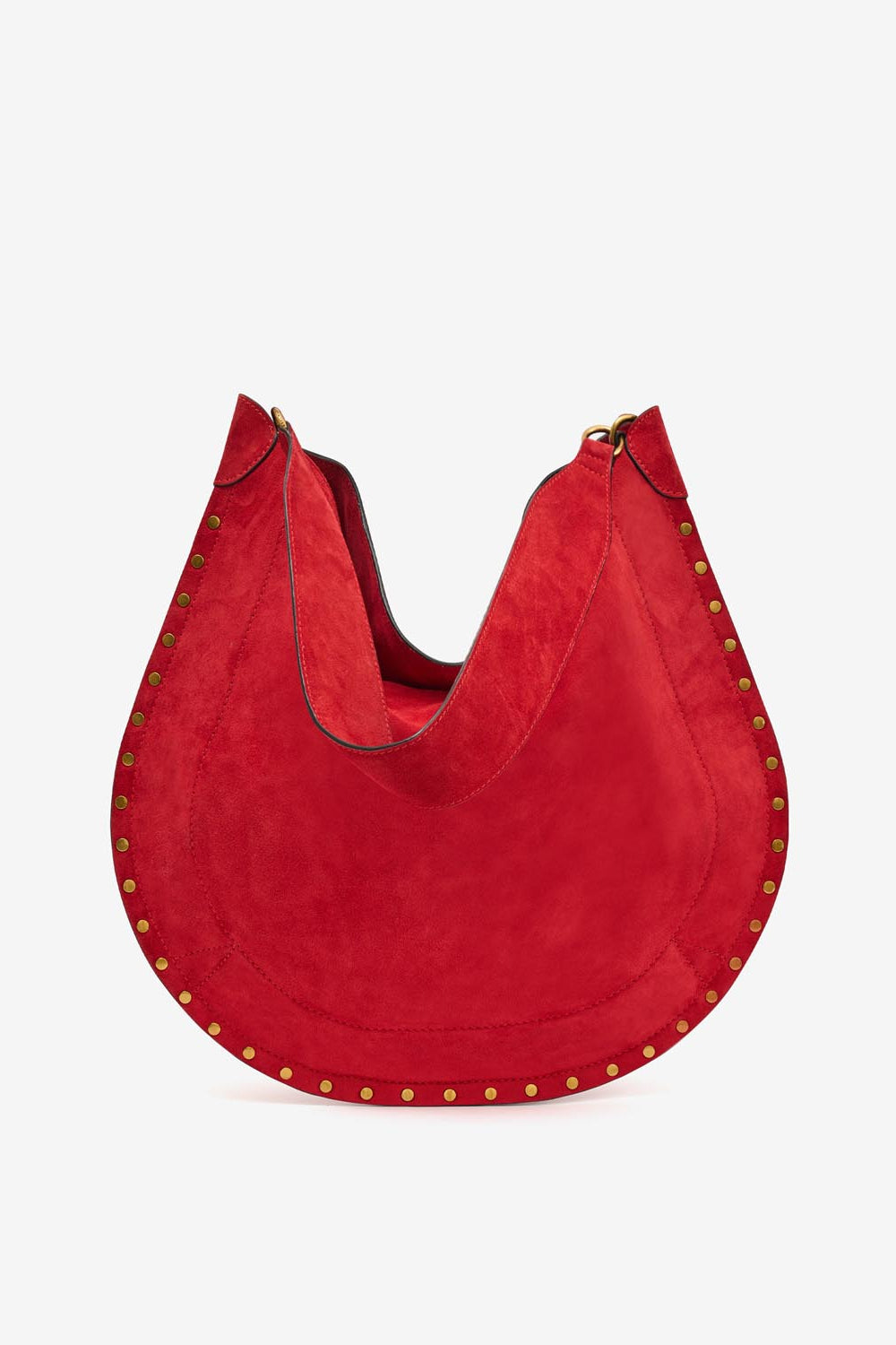 Oskan hobo soft suede calfskin leather bag - Scarlet red - Woman - 3