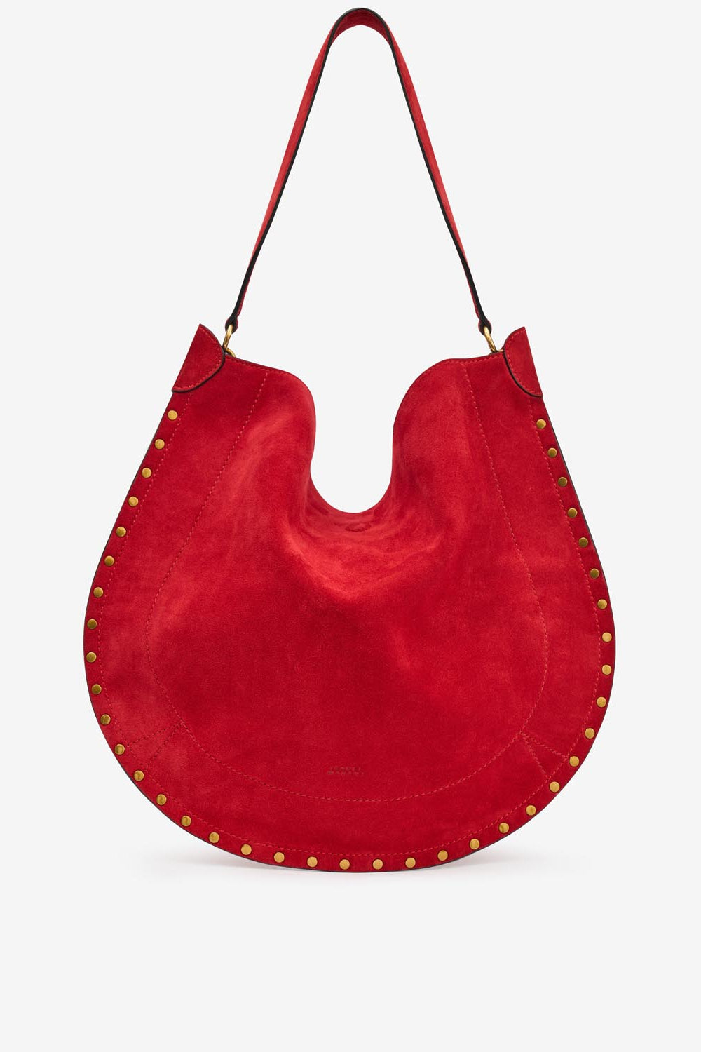 Oskan hobo soft suede calfskin leather bag - Scarlet red - Woman - 1