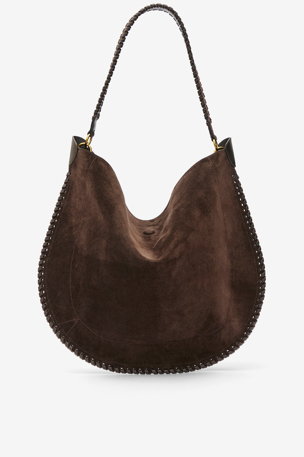 Oskan hobo soft suede leather bag - Coffee - Woman - 1