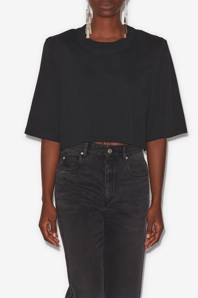 T-shirt court zaely en coton  - Noir - Woman - 7