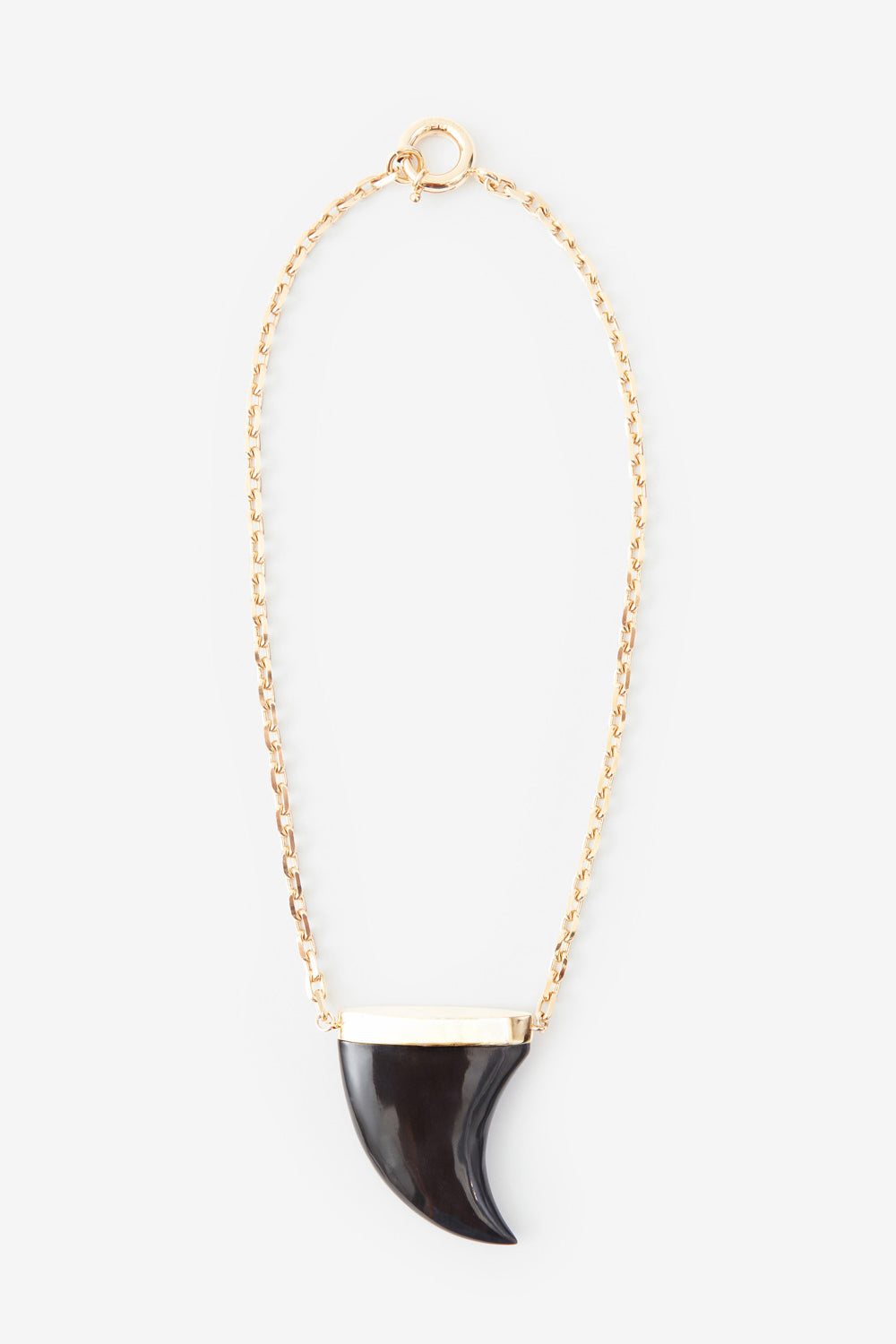 Ellen horn pendant necklace - Black - Woman - 1